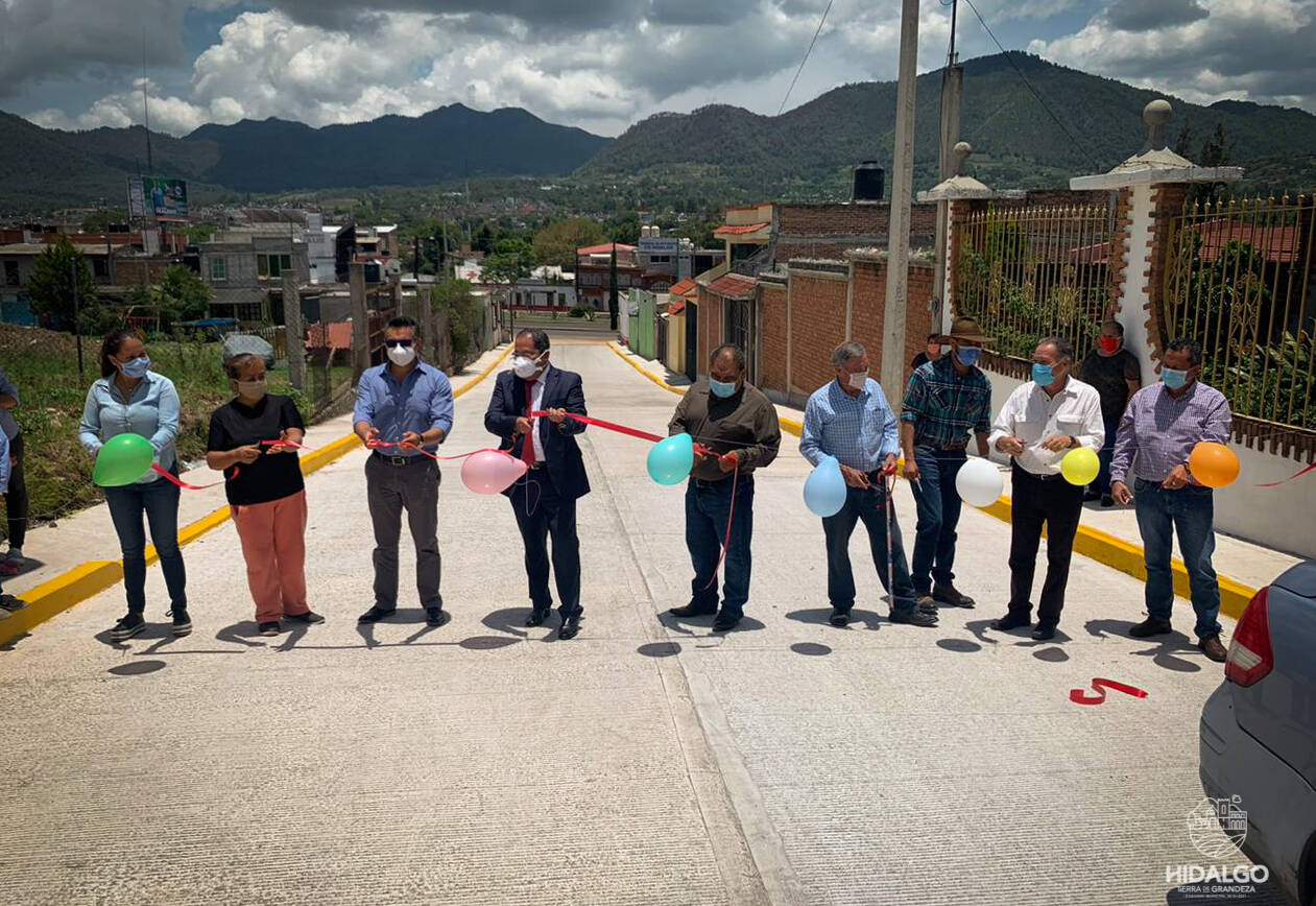 Inauguración de pavimentación de la calle Priv. Melchor Ocampo